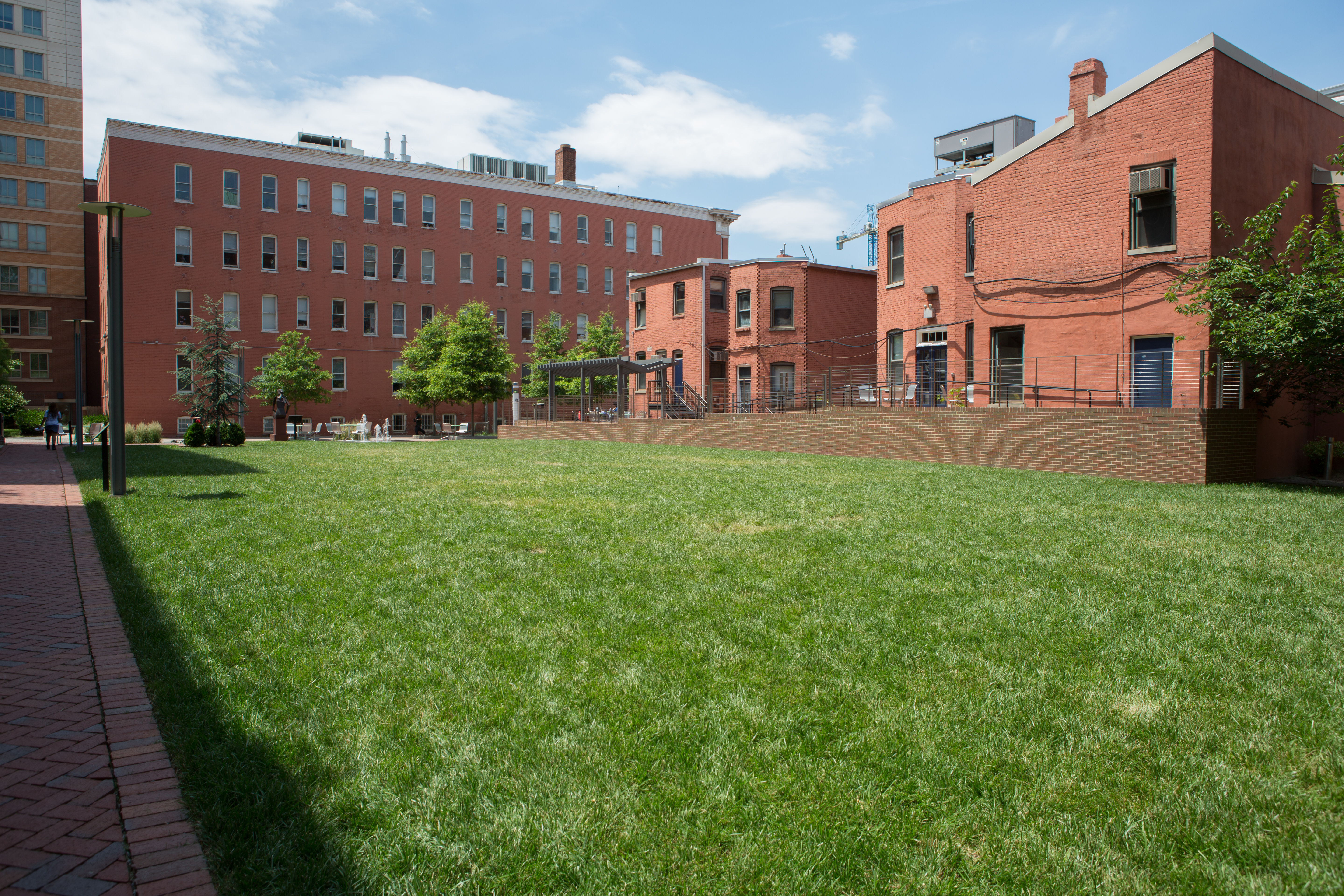 Square 80 Park from behind Strong hall