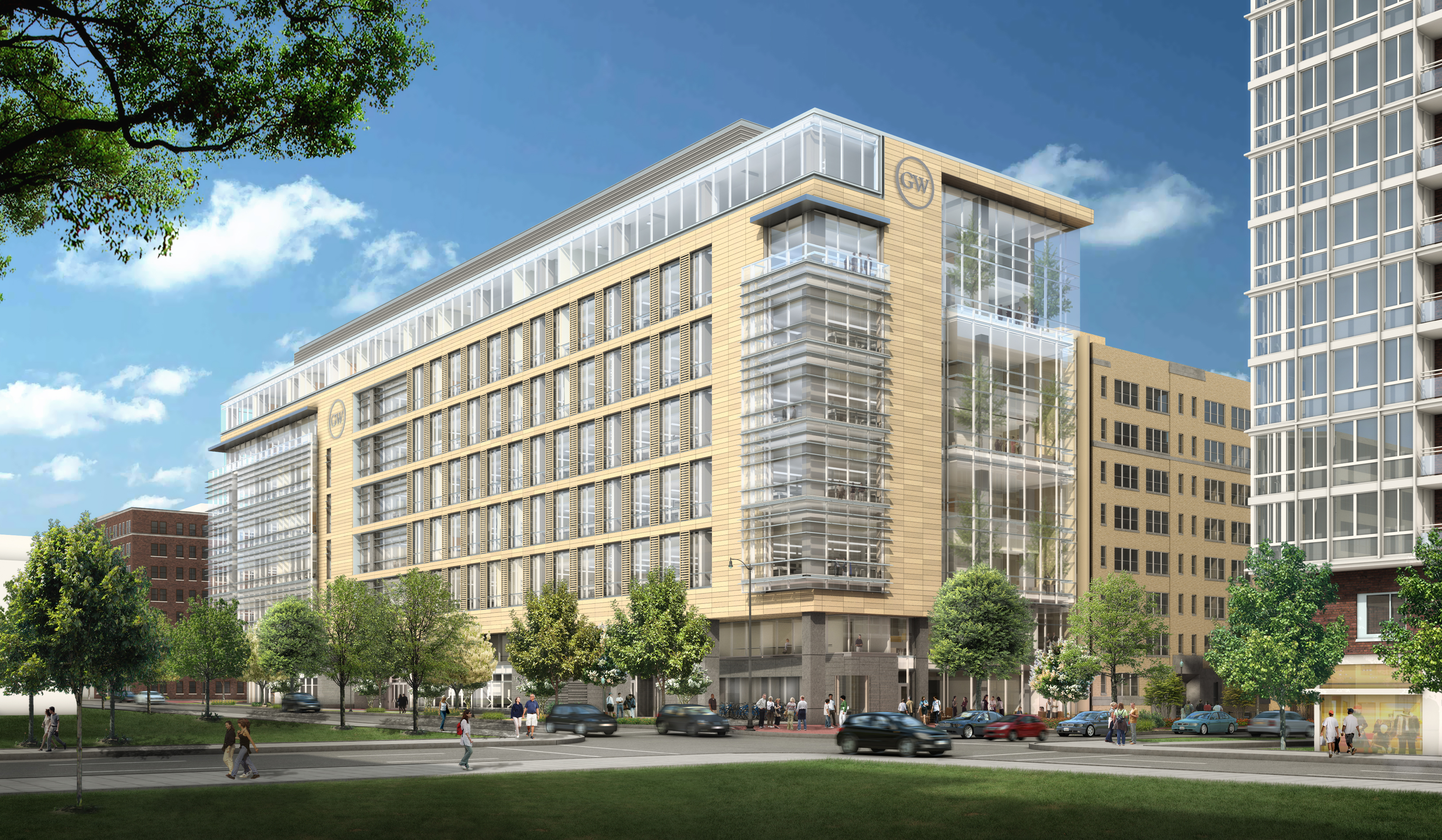 Drawing of SEH Northeast Corner and 22nd Street View 