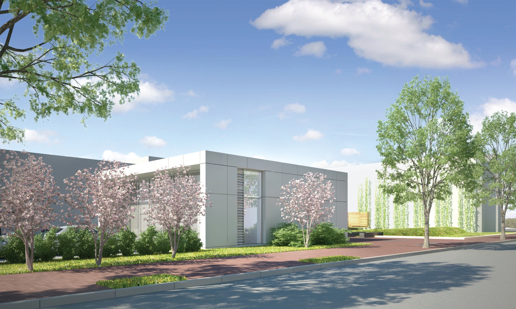 Drawing of the G Street side of the finished project