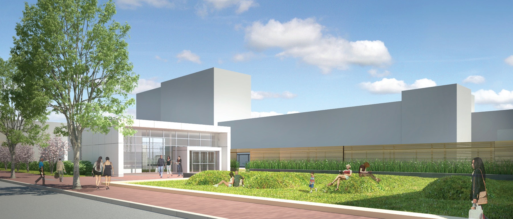 Part of the green roof part of the garage