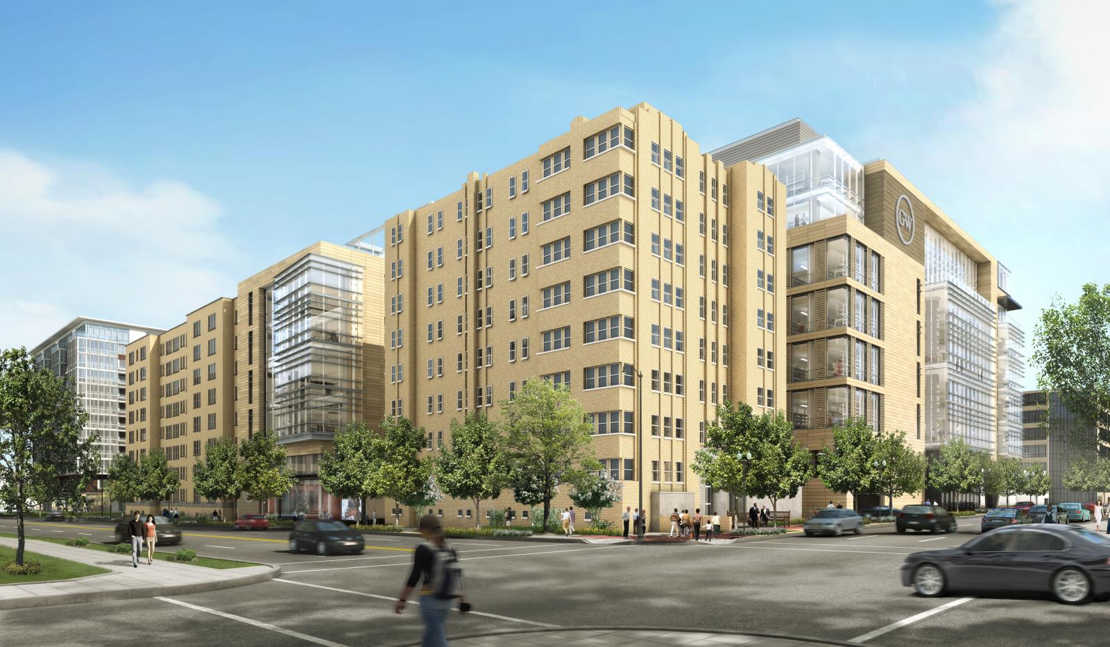 Drawing of SEH Southwest Corner View