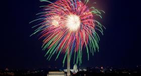 The fireworks show on the National Mall is a signature of Independence Day in Washington D.C. (National Park Service)