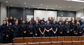 More than 20 dedicated first responders from Washington, D.C., and Northern Virginia graduated from the inaugural cohort of the SMHS Paramedic Program. (William Atkins/GW Today)